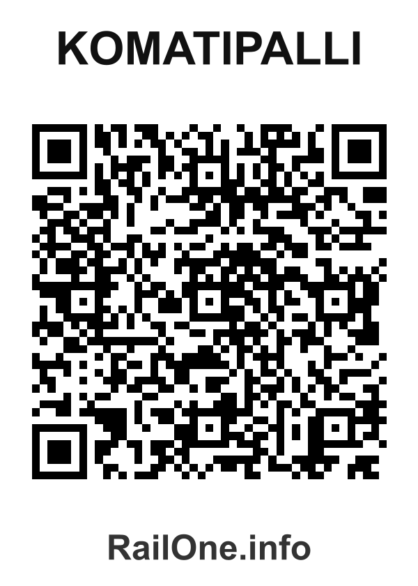 RailOne QR Code for Komatipalli station