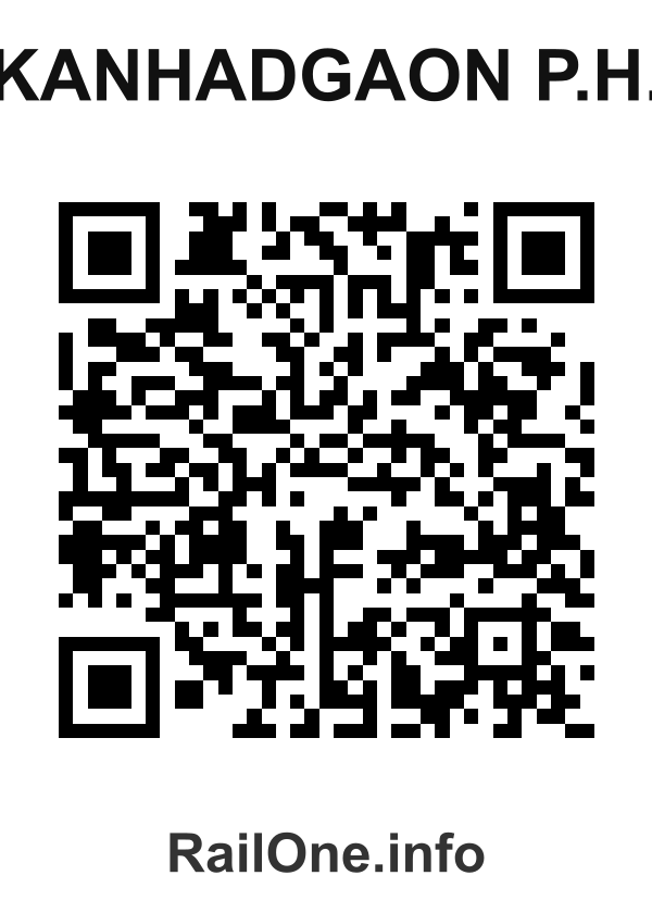 RailOne QR Code for Kanhadgaon P.h. station
