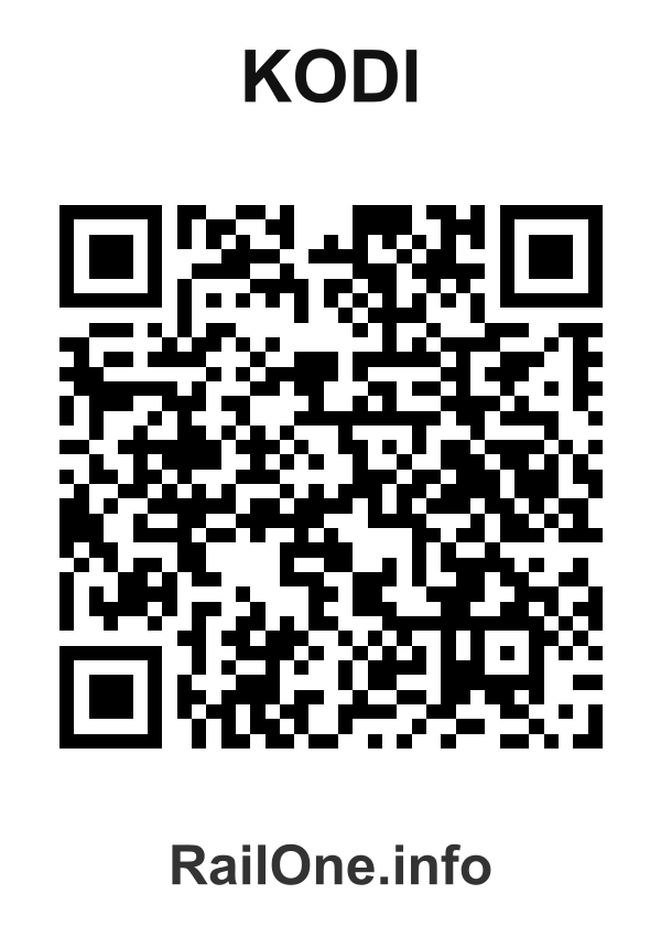 RailOne QR Code for Kodi station