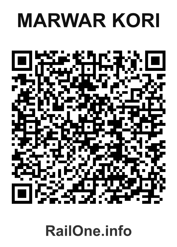 RailOne QR Code for Marwar Kori station