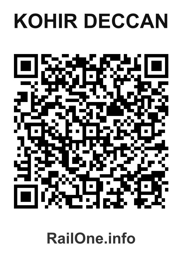 RailOne QR Code for Kohir Deccan station