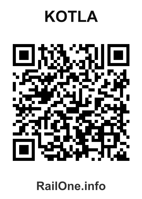 RailOne QR Code for Kotla station