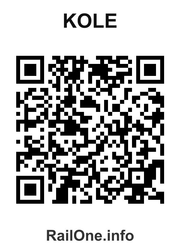 RailOne QR Code for Kole station