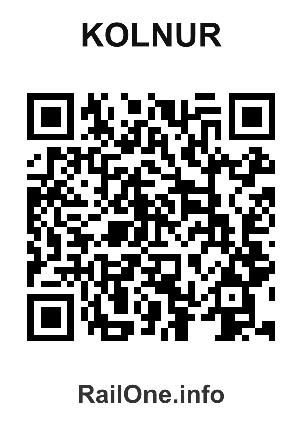 RailOne QR Code for Kolnur station