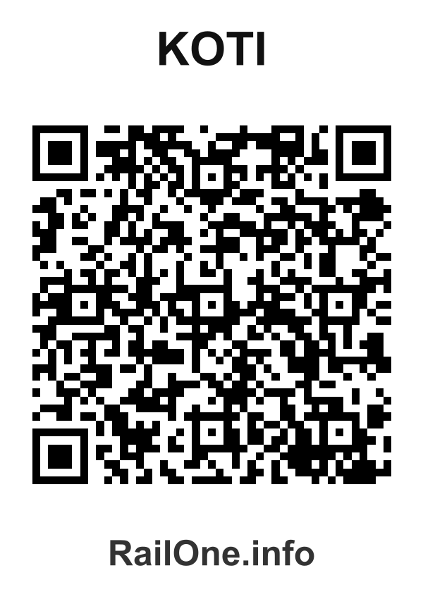 RailOne QR Code for Koti station