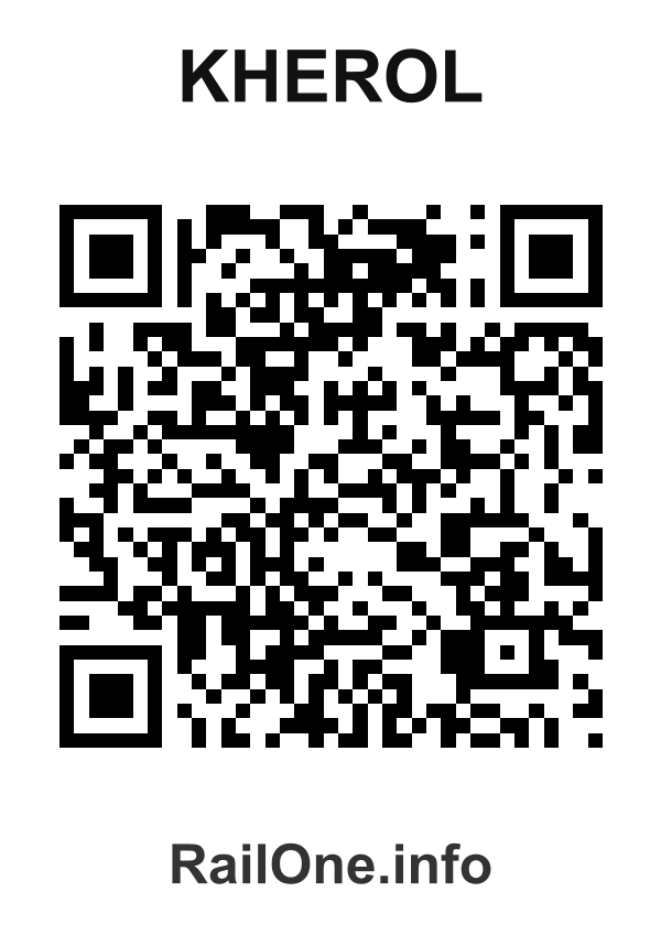 RailOne QR Code for Kherol station