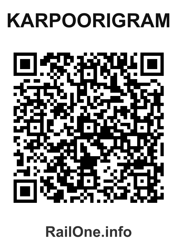 RailOne QR Code for Karpoorigram station