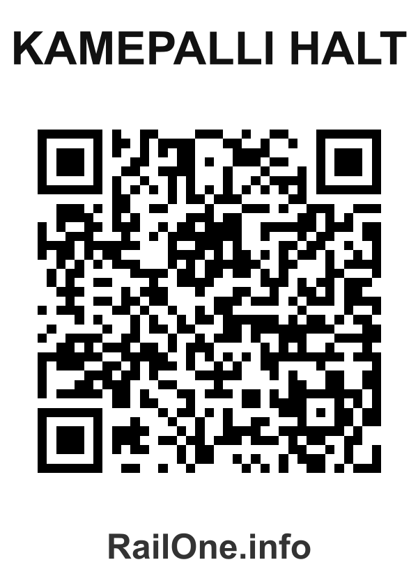 RailOne QR Code for Kamepalli Halt station