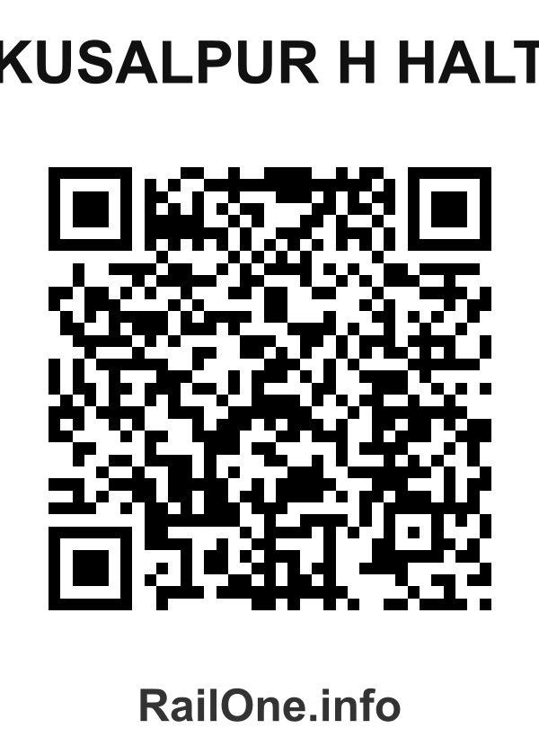 RailOne QR Code for Kusalpur H Halt station
