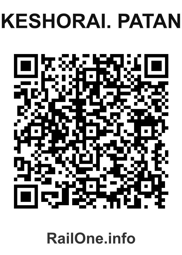 RailOne QR Code for Keshorai. Patan station