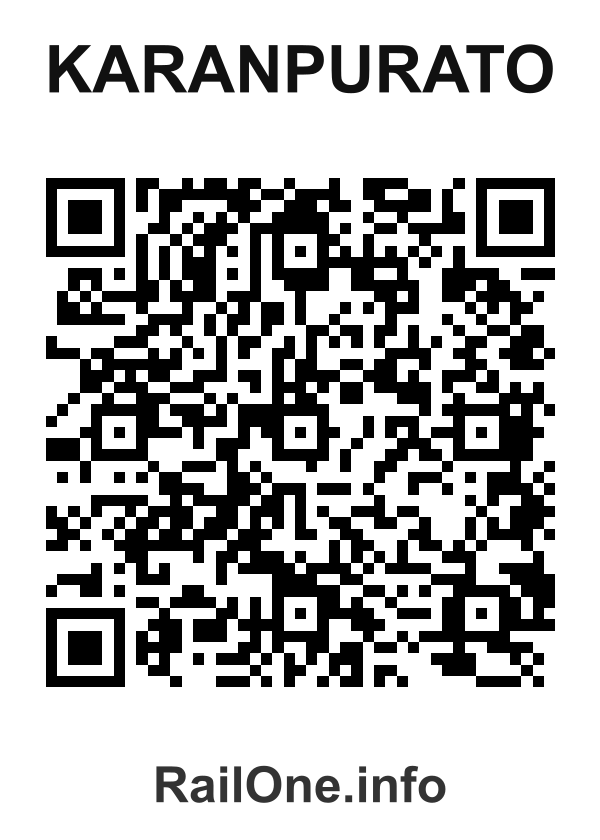 RailOne QR Code for Karanpurato station