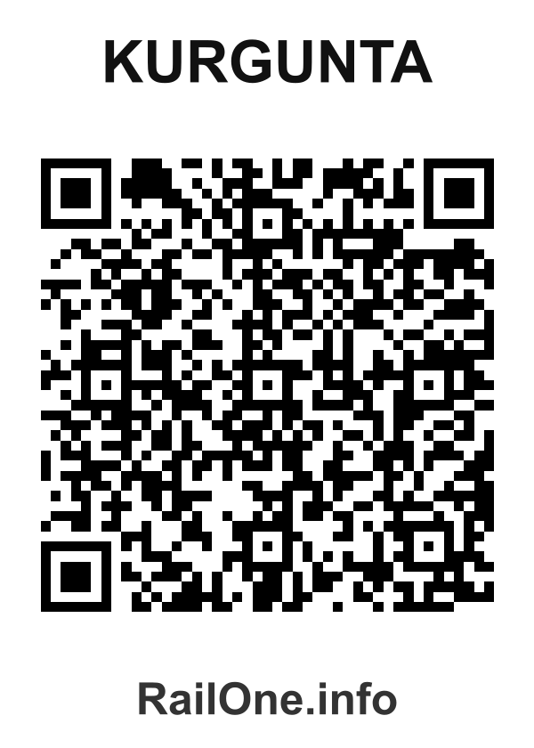 RailOne QR Code for Kurgunta station
