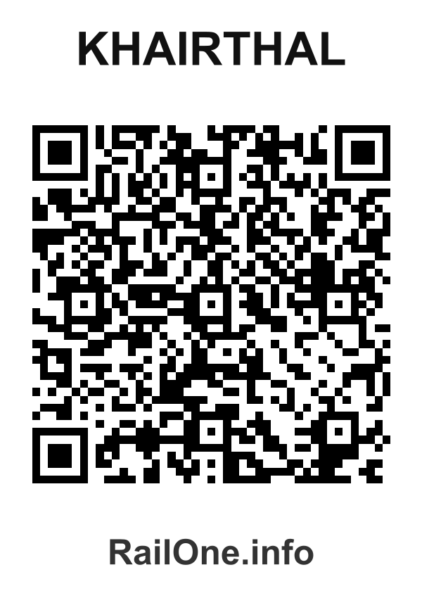 RailOne QR Code for Khairthal station