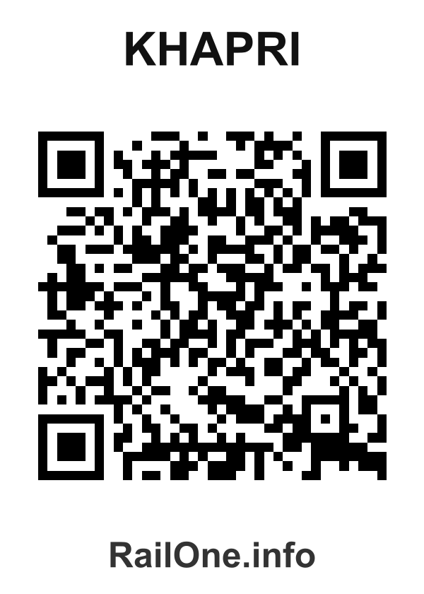 RailOne QR Code for Khapri station