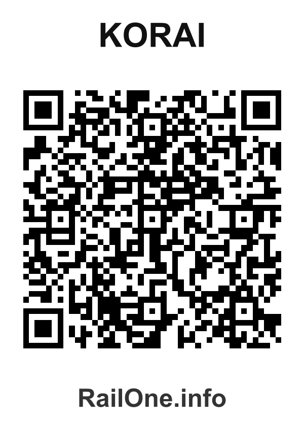 RailOne QR Code for Korai station