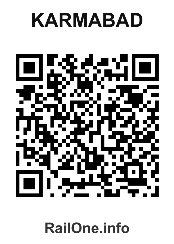 RailOne QR Code for Karmabad station