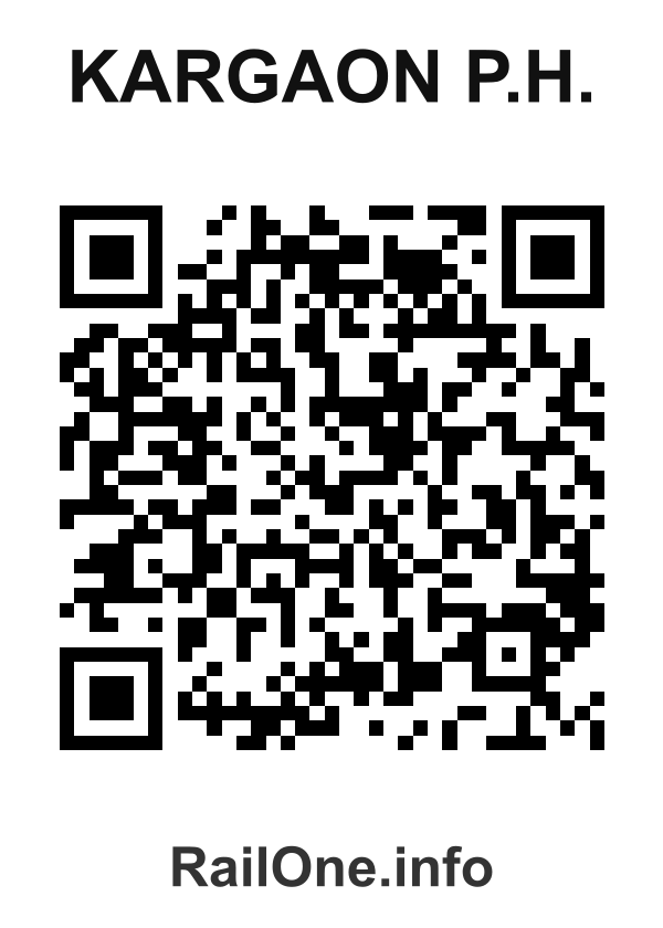 RailOne QR Code for Kargaon P.h. station