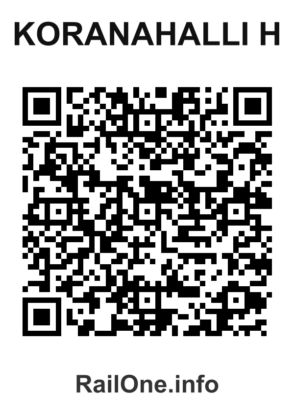 RailOne QR Code for Koranahalli H station