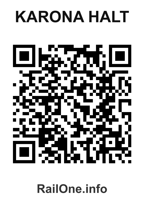 RailOne QR Code for Karona Halt station