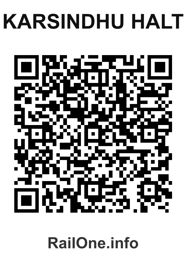 RailOne QR Code for Karsindhu Halt station