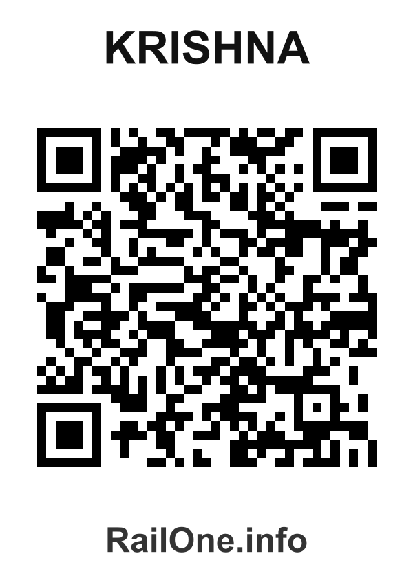 RailOne QR Code for Krishna station