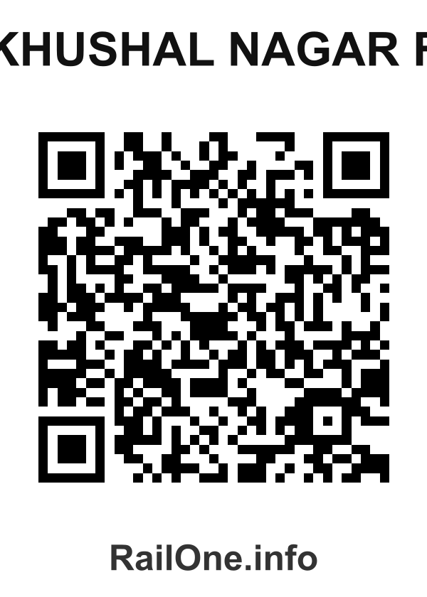 RailOne QR Code for Khushal Nagar F station