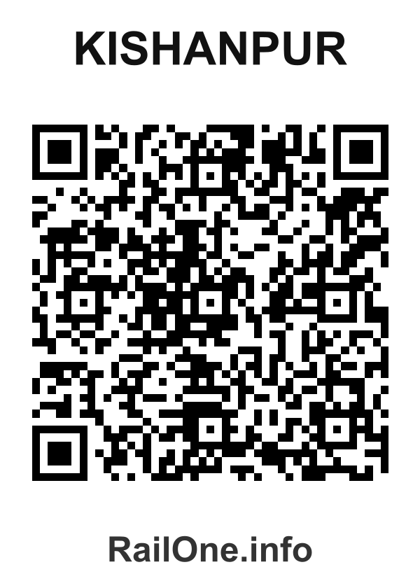 RailOne QR Code for Kishanpur station