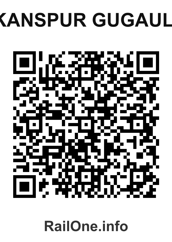 RailOne QR Code for Kanspur Gugauli station