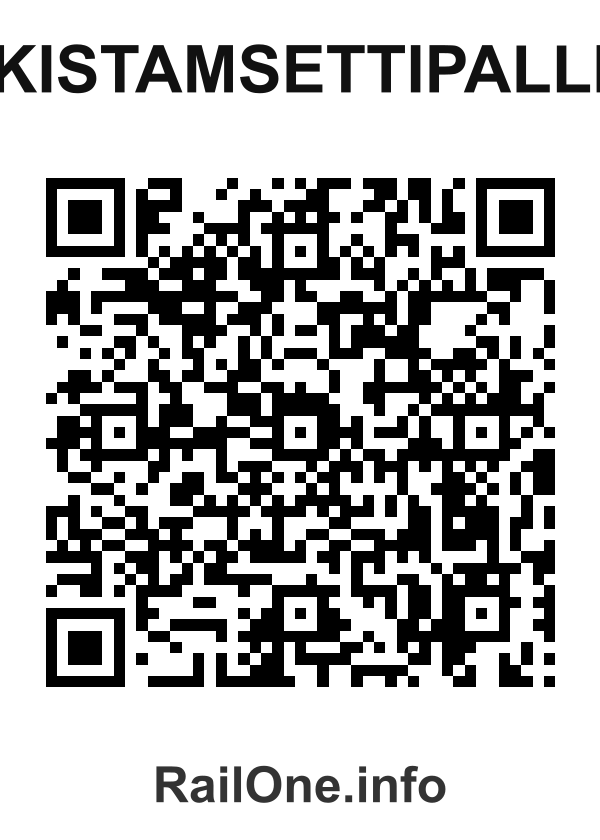 RailOne QR Code for Kistamsettipalli station