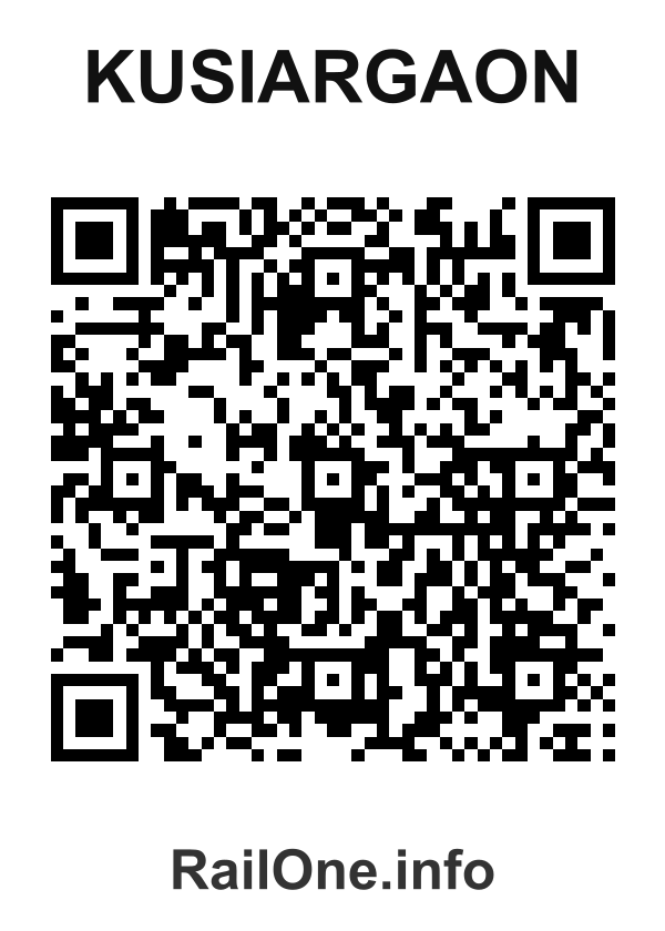 RailOne QR Code for Kusiargaon station