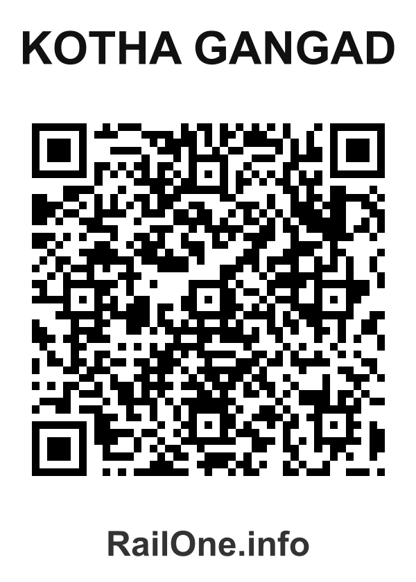 RailOne QR Code for Kotha Gangad station