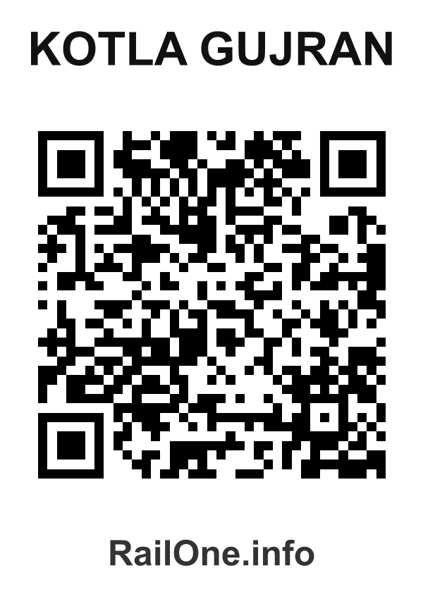 RailOne QR Code for Kotla Gujran station