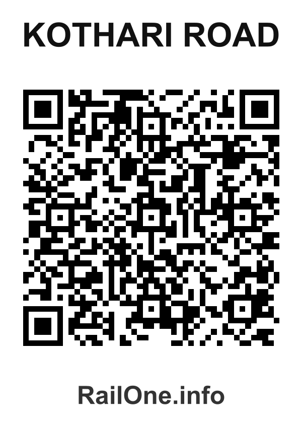 RailOne QR Code for Kothari Road station