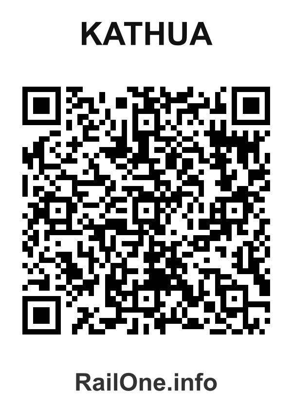 RailOne QR Code for Kathua station