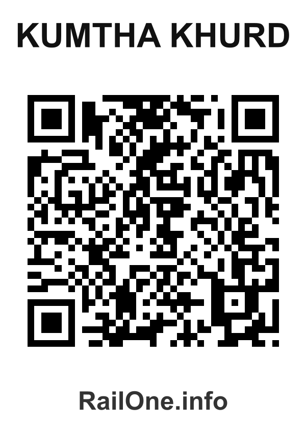 RailOne QR Code for Kumtha Khurd station