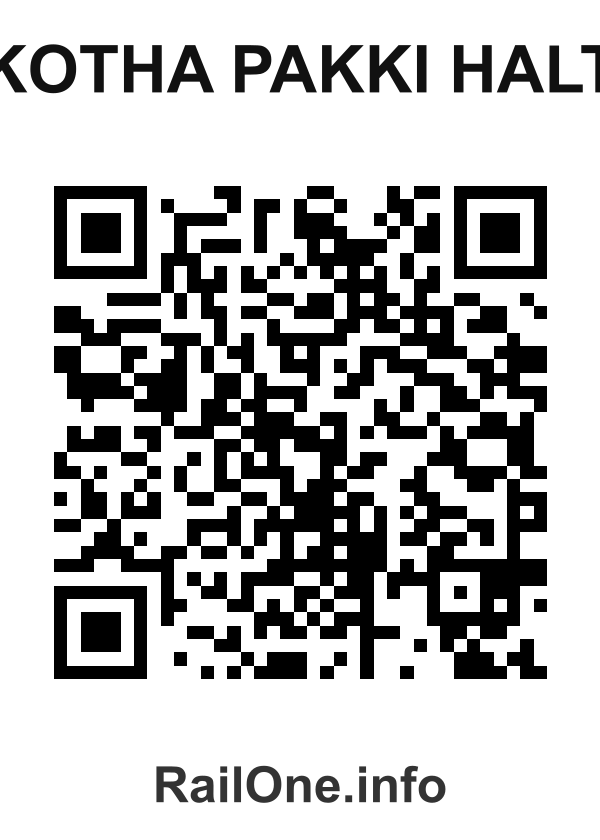 RailOne QR Code for Kotha Pakki Halt station