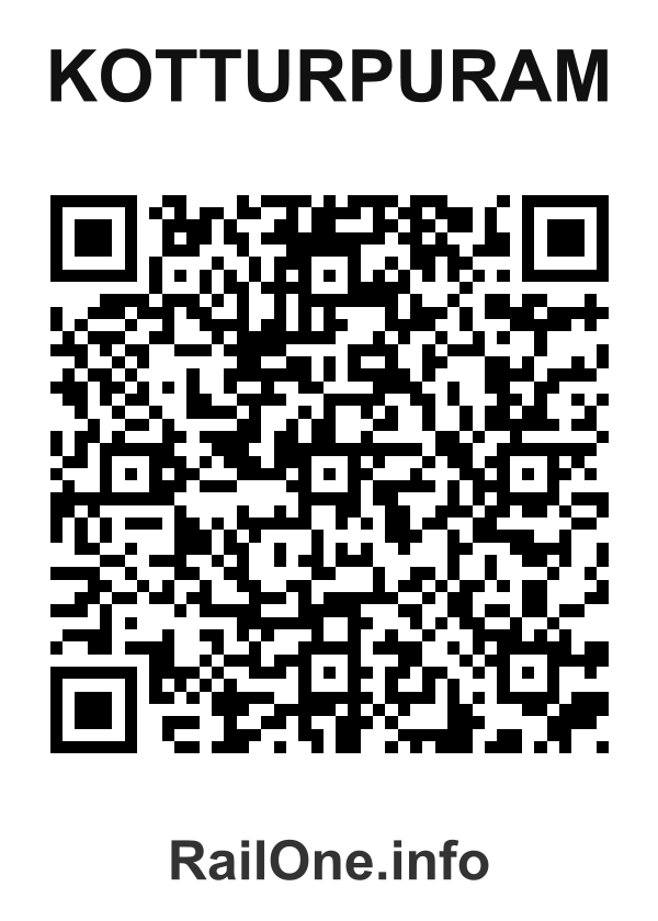 RailOne QR Code for Kotturpuram station