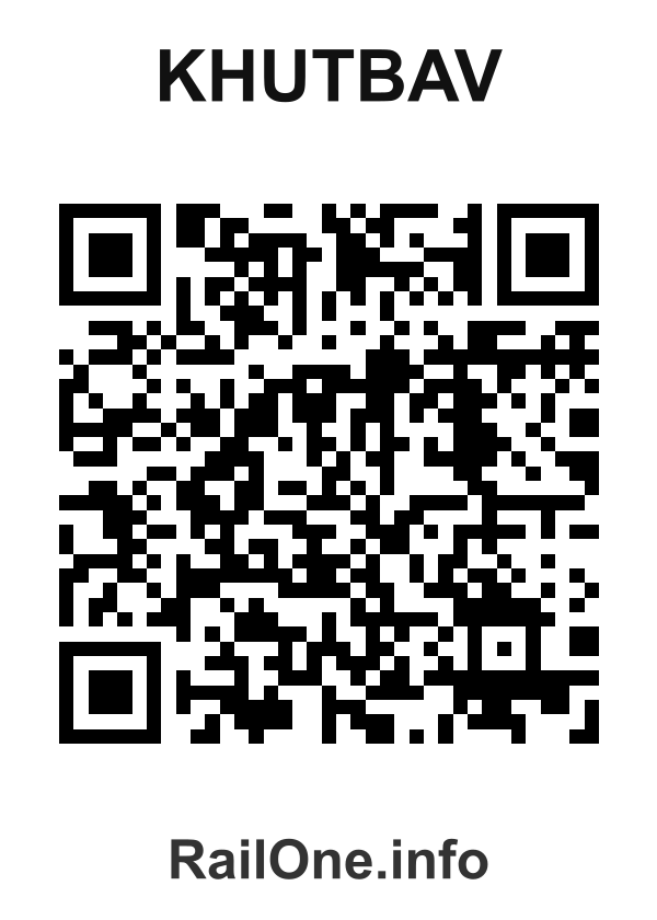 RailOne QR Code for Khutbav station