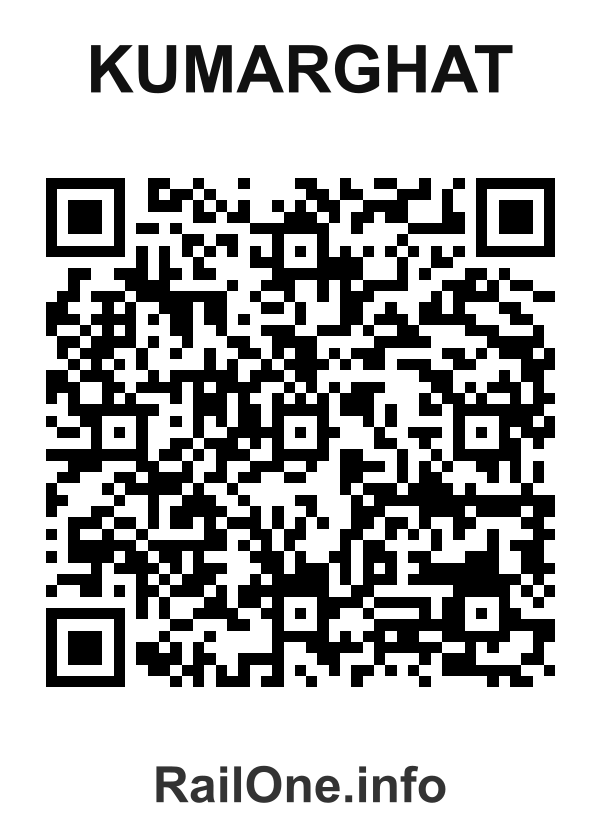 RailOne QR Code for Kumarghat station