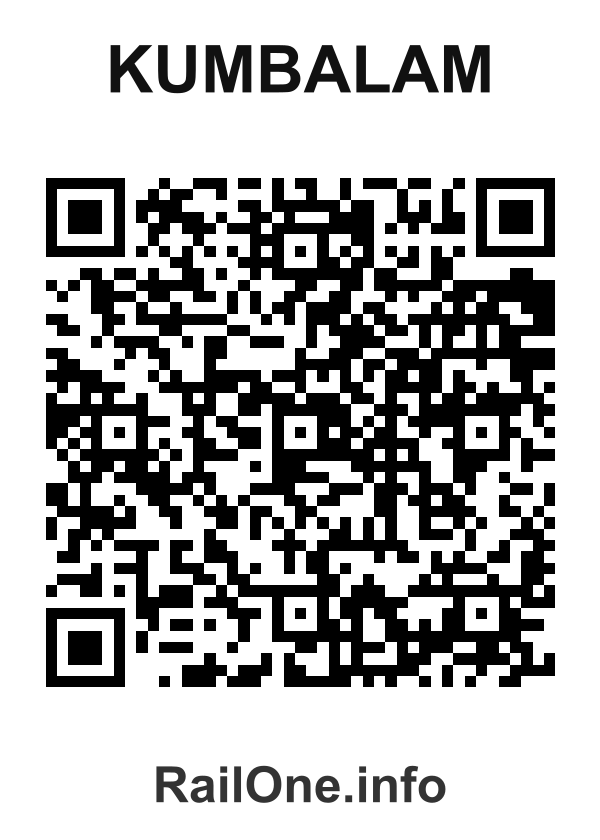 RailOne QR Code for Kumbalam station