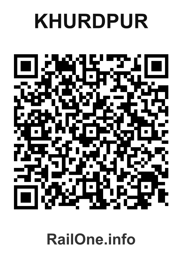 RailOne QR Code for Khurdpur station