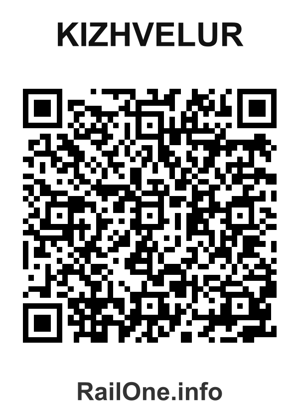RailOne QR Code for Kizhvelur station