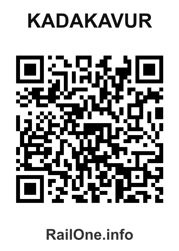 RailOne QR Code for Kadakavur station