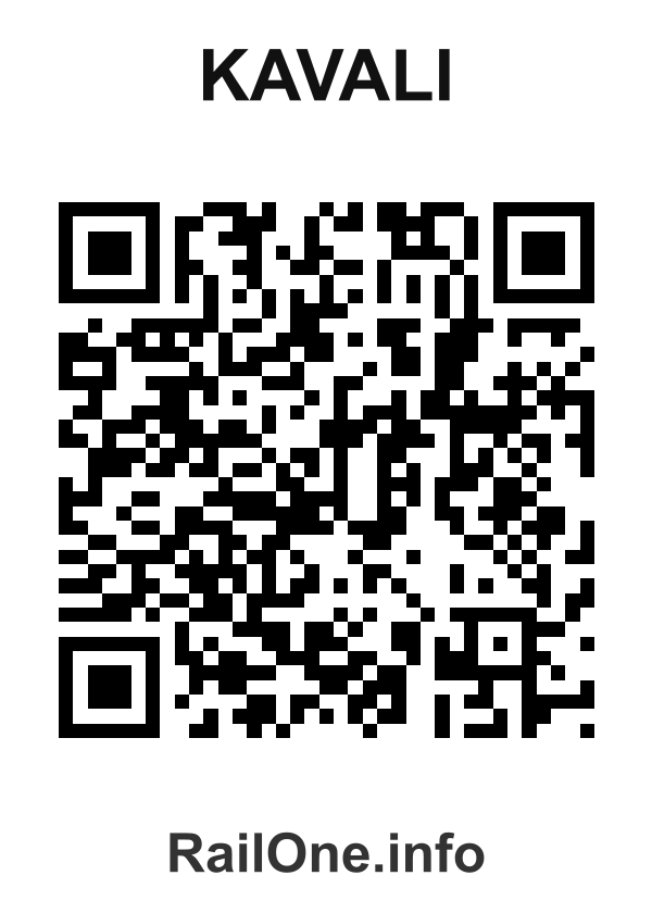 RailOne QR Code for Kavali station