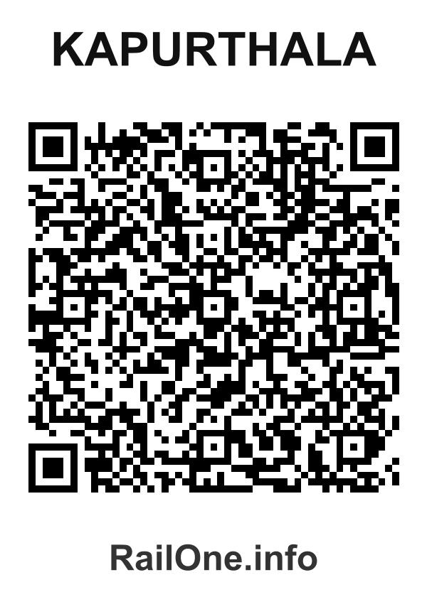 RailOne QR Code for Kapurthala station