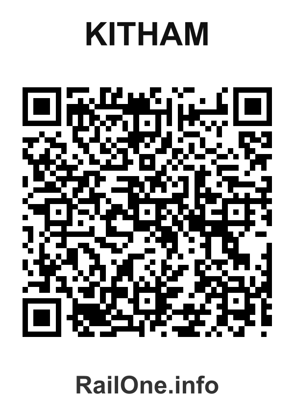 RailOne QR Code for Kitham station