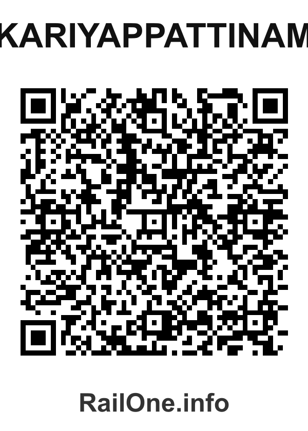 RailOne QR Code for Kariyappattinam station