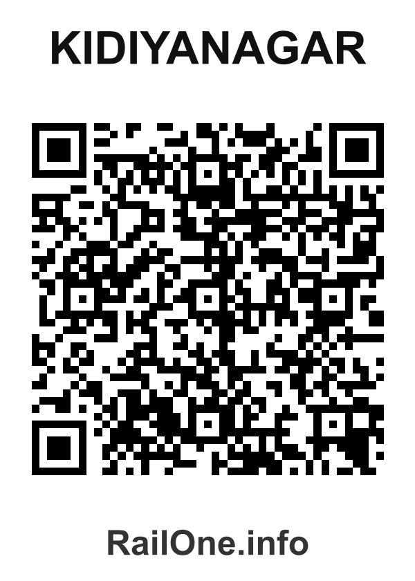 RailOne QR Code for Kidiyanagar station