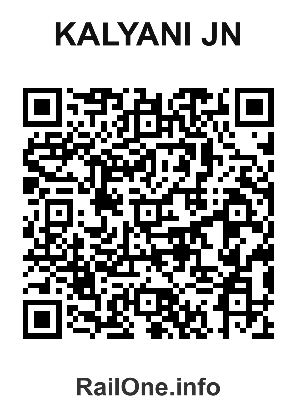 RailOne QR Code for Kalyani Jn station