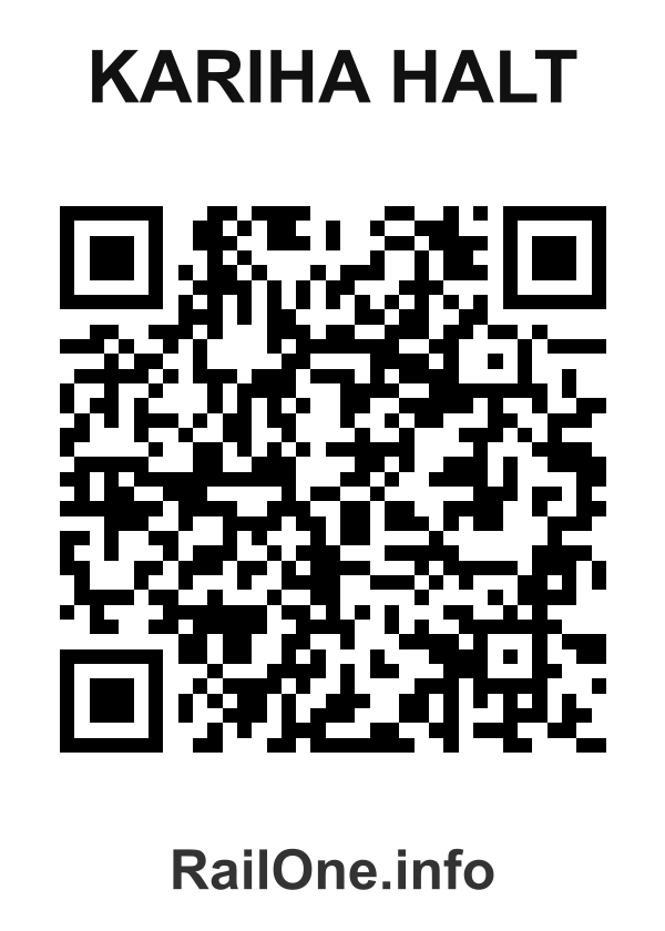 RailOne QR Code for Kariha Halt station